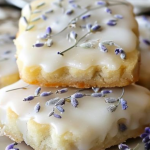 Iced Lemon Lavender Shortbread Cookies